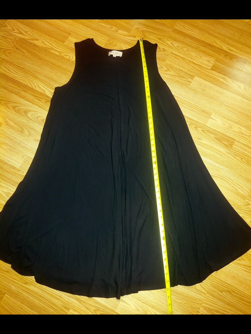 NWT sz 2X Philosophy Black Sleeveless Swing Trapeze A-Line Dress Flowy - Picture 7 of 10